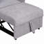 Fauteuil convertible en chenille avec dossier réglable, chaise longue 3 en 1 se transformant en lit, lit simple pour le salon, gris