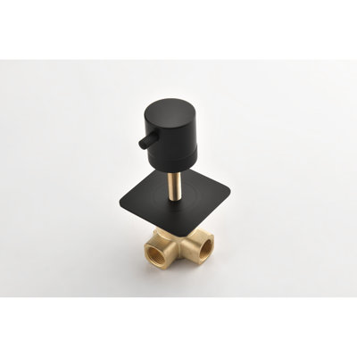 Adjustable Master Shower Volume Controller - 2.19 In. Height, Brass Valve, Corrosion Resistance, Rust Proof, Matt Black Body, 3.6 , Rust-,