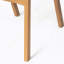 Chaise de salle à manger, ensemble de 2, structure en teck et textile beige