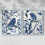 «Bluebird Silhouette I», reproduction encadrée de qualité supérieure - prête à être accrochée - aucun clou requis - aucun clou requis-1378421470-1378421445