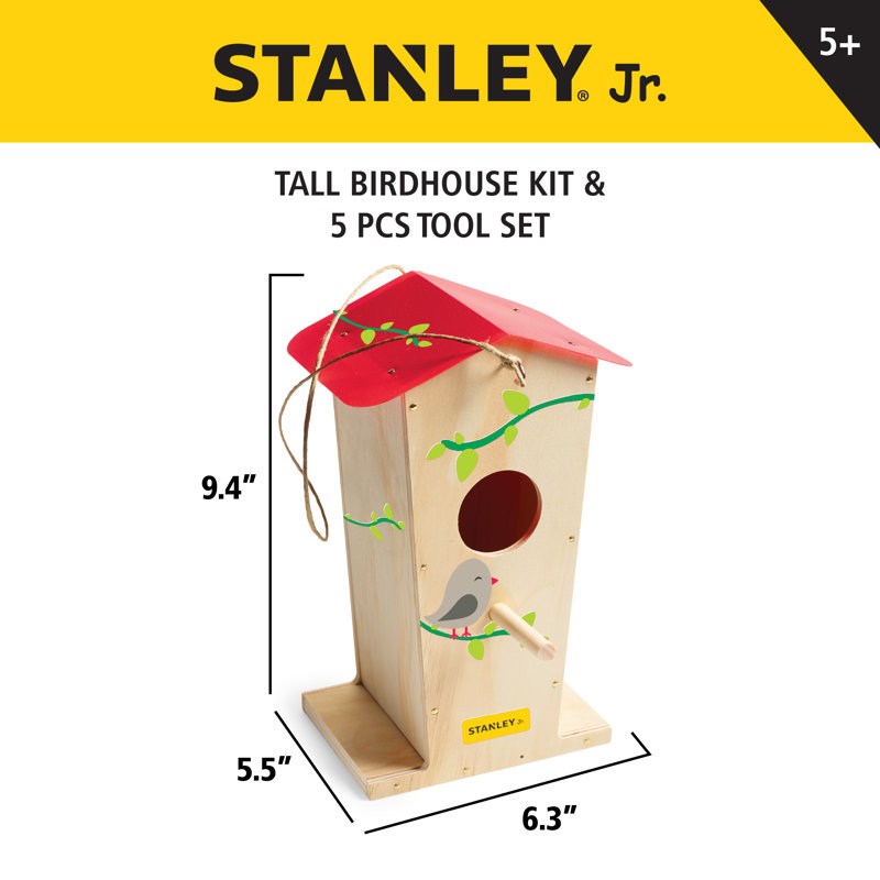 Ensemble de cabane à oiseaux et ensemble d'outils 5 pièces Stanley Jr