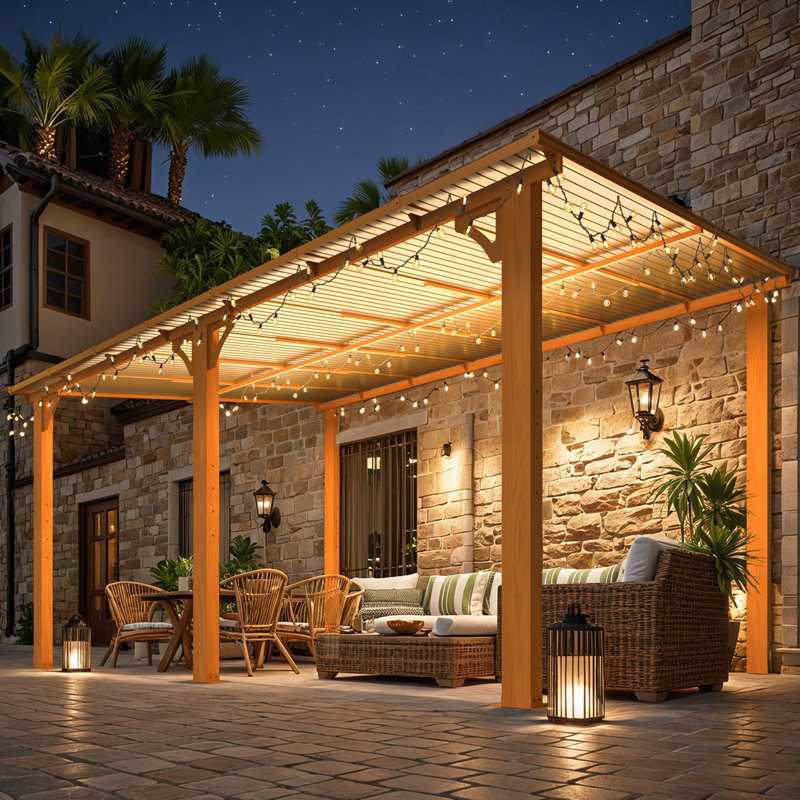 14' X 10' Outdoor Wood Gazebo For Patio