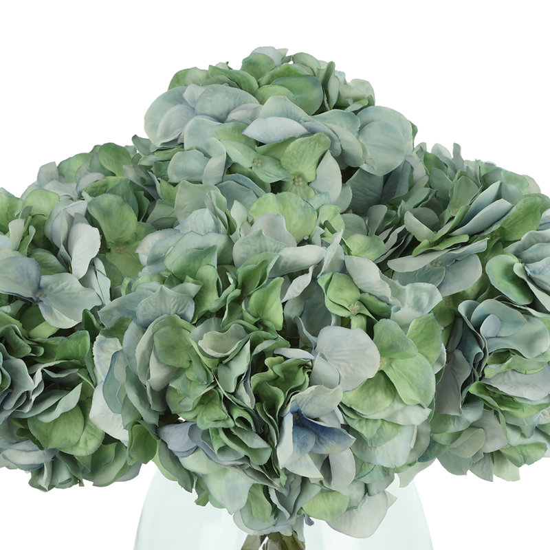 Hydrangeas in Glass Vase, Blue