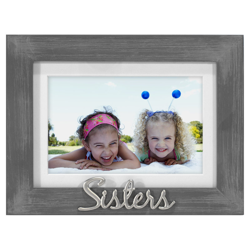 Gray Wood Embossed Picture Frame