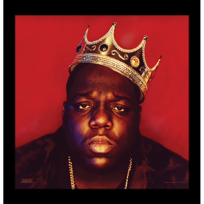 «Notorious BIG- Crown Portrait», reproduction encadrée