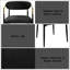 Black Chenille And Black Finish Side Chair