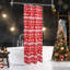 Red Christmas Boho Shower Curtain 90GSM Oxford Polyester | Tree & Snowflake Print, Water-Repellent & Machine Washable Festive Bathroom Decor