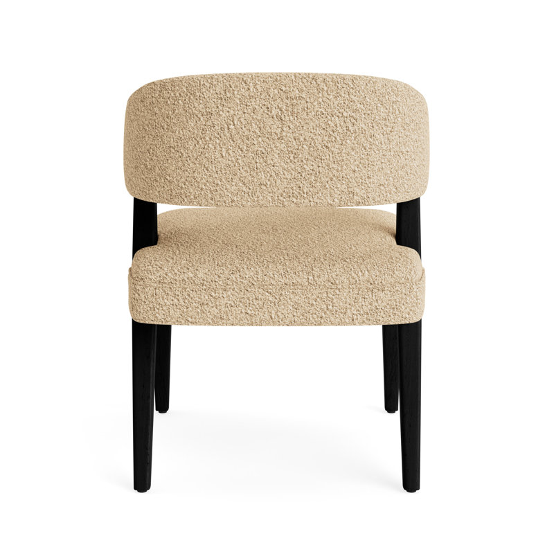Keane Dining Chair, Berber - Dune, Black