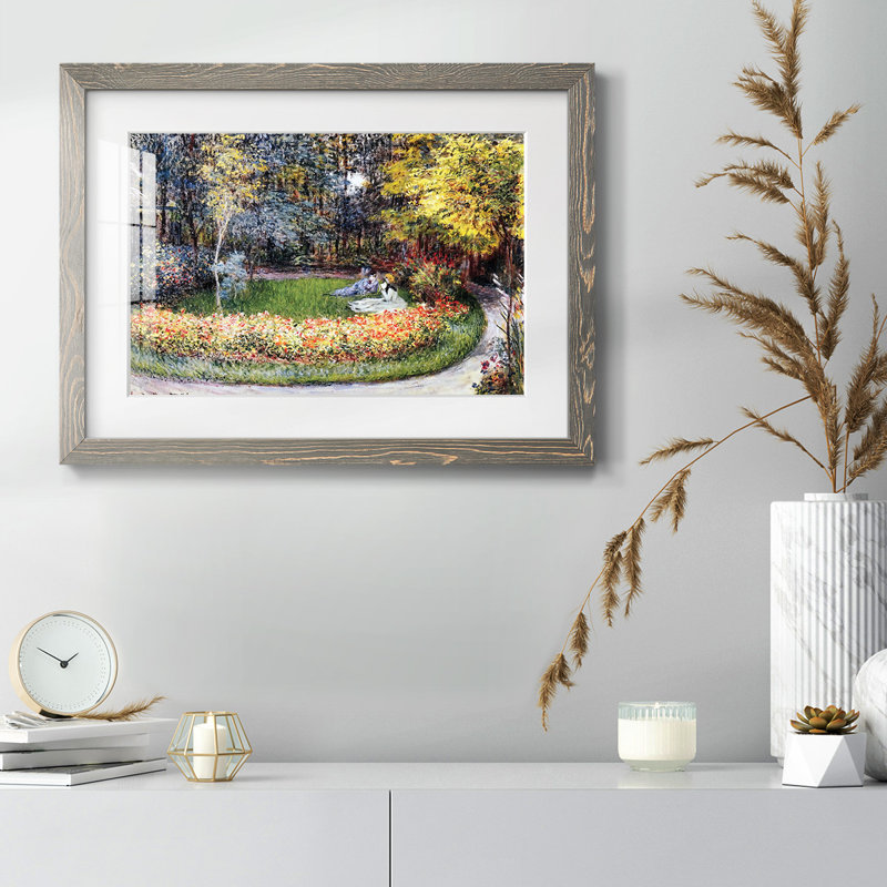 Dans le jardin, 1875 - reproduction d'un seul cadre photo, Gris, H 28 po x l 42 po x P 1,5 po