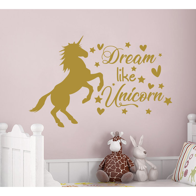 Adhésif décoratif licorne, Doré, H 33 po x l 50 po