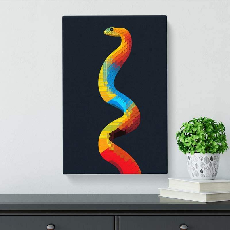 Python Minimalism - Print, 76cm H x 50cm W x 3cm D