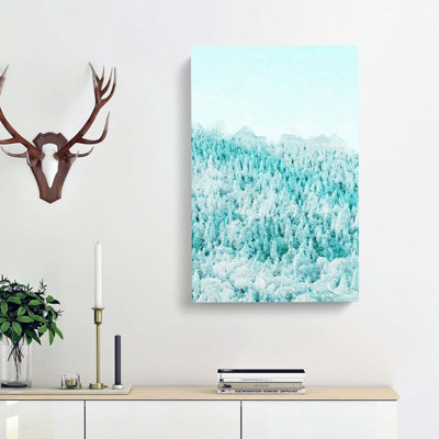A Winter Forest Abstract Art - Wrapped Canvas