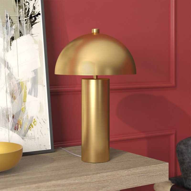 York 15" Tall Mini Lamp with Metal Shade, Gold