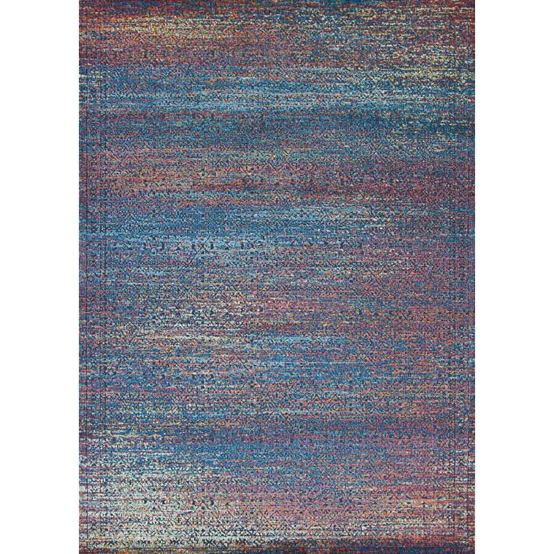 Tapis bleu marine Douglas-John, Rectangle 5 pi 3 po x 7 pi 6 po