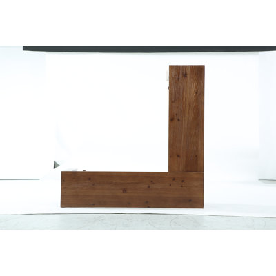 L-Shaped Solid Wood Dining Bench with Open Storage Shelf, 47.2" Farmhouse Corner Bench for Dining & Living Room