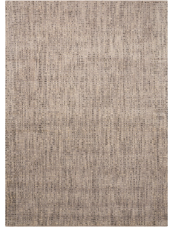 Wool Striped Area Rug in Smoke