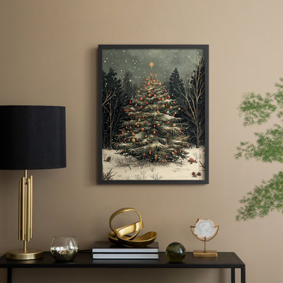 Christmas Holiday Art DCXIX Framed Print - Solid Wood