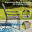 7pcs Rectangle Outdoor Patio Dining Set -look Expandable Heavy Duty Metal Table With Sling Chairs