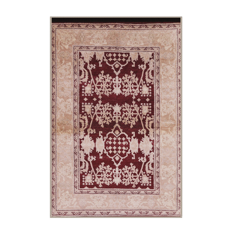 Tapis oriental rouge / beige Passerine, Rectangle 2 pi x 3 pi