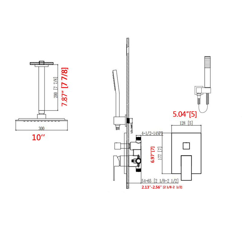 All-In-One Kit with Rough in-Valve, Matte Black
