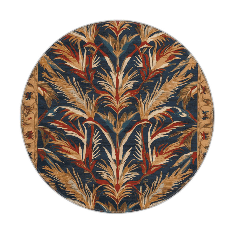 Tapis d'intérieur et d'extérieur gris français, Rond 5 pi