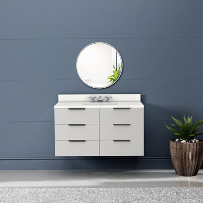 Soho 42" Solid Wood Bathroom Vanity, Single Basin