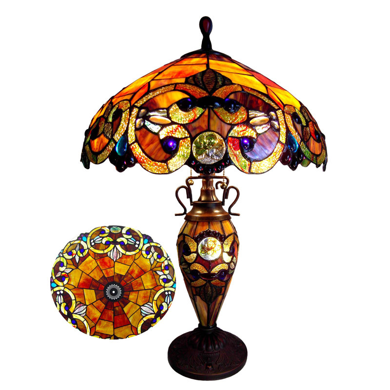 Lampe de table 26 po Elston, Orange