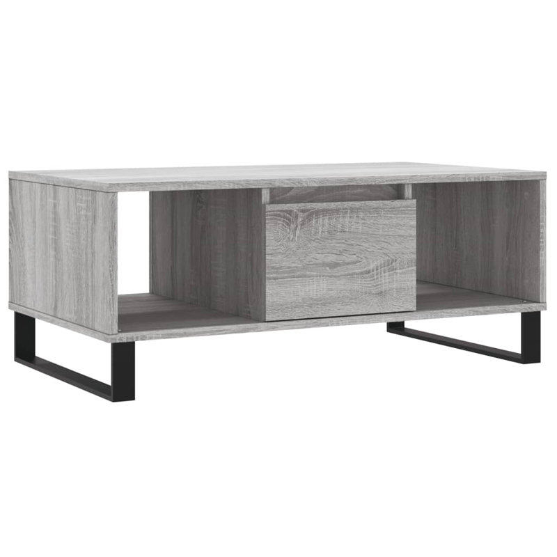 Aldrik Sled Coffee Table with Storage, Grey Sonoma