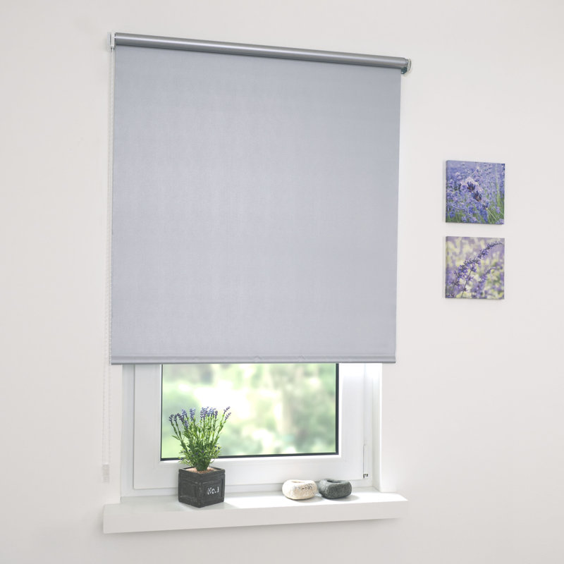 Blackout Roll-Up Blind, Silver, 180cm L x 122cm W