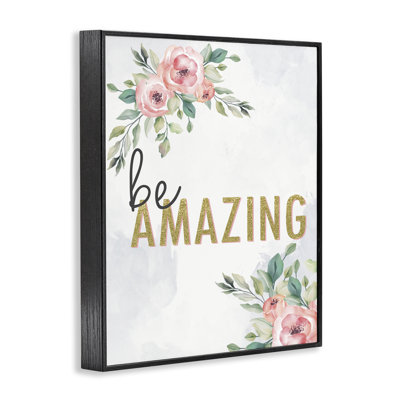 «Be Amazing Pink Florals», estampe numérique, conception de Kim Allen