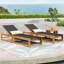 Chaise longue inclinable en acacia 78,75 po Arvada