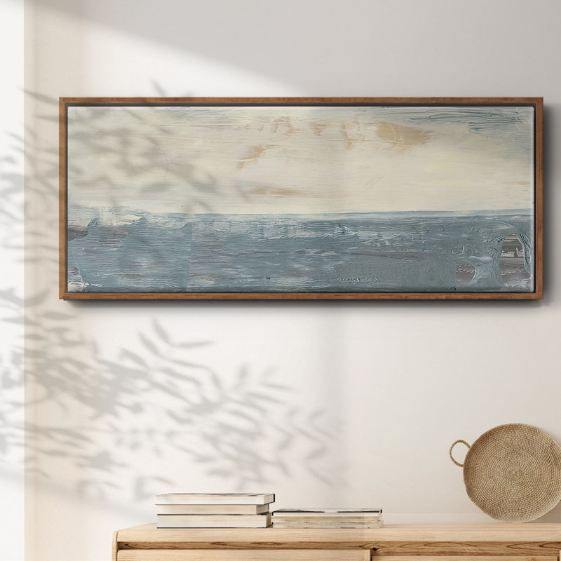 Peace and Calm III - toile encadrée, H 20 po x l 50 po x P 1,5 po, Noyer