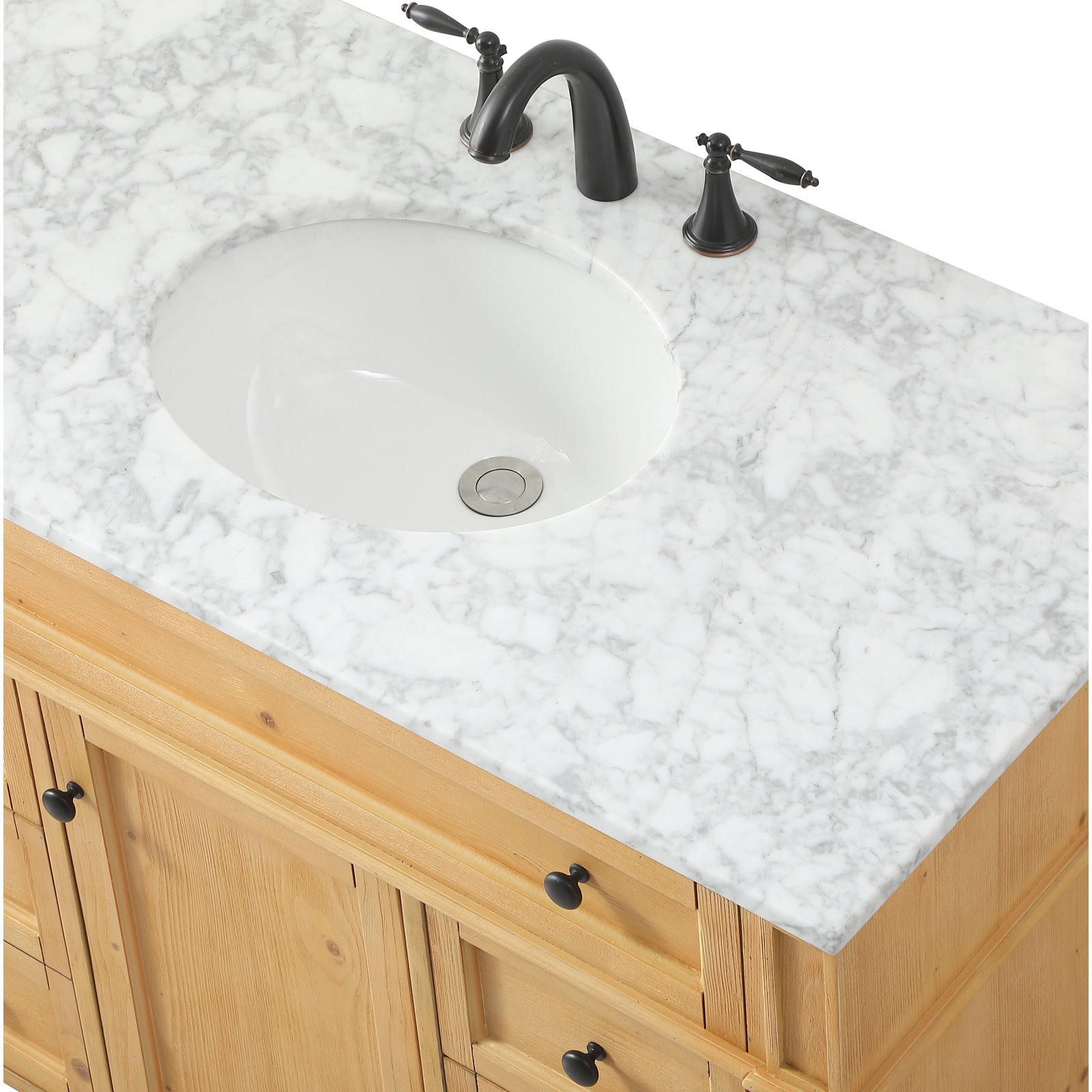 Rivers 42'' Single Bathroom Vanity, Natural Wood