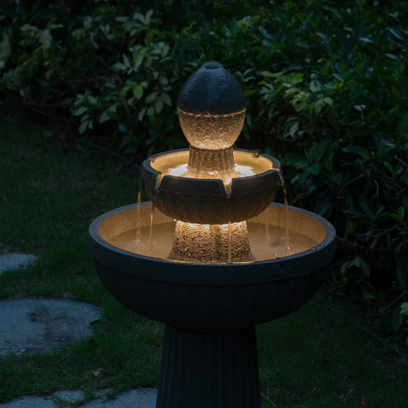 37.80" H Cascading Waterfall Fountain, Andesite