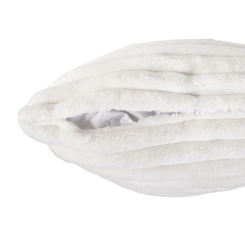 Oreiller Shar Pei , Rectangle H 14 po x l 22 po, Blanc, Polyester