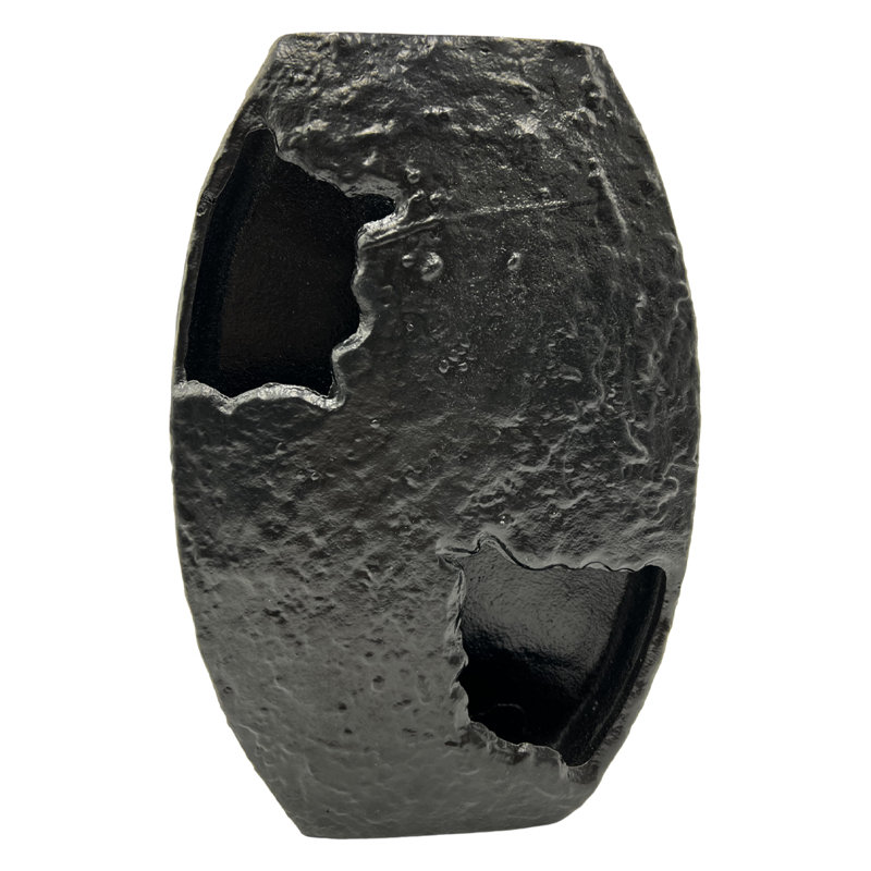 Kincy Handmade Aluminum Table Vase, Black