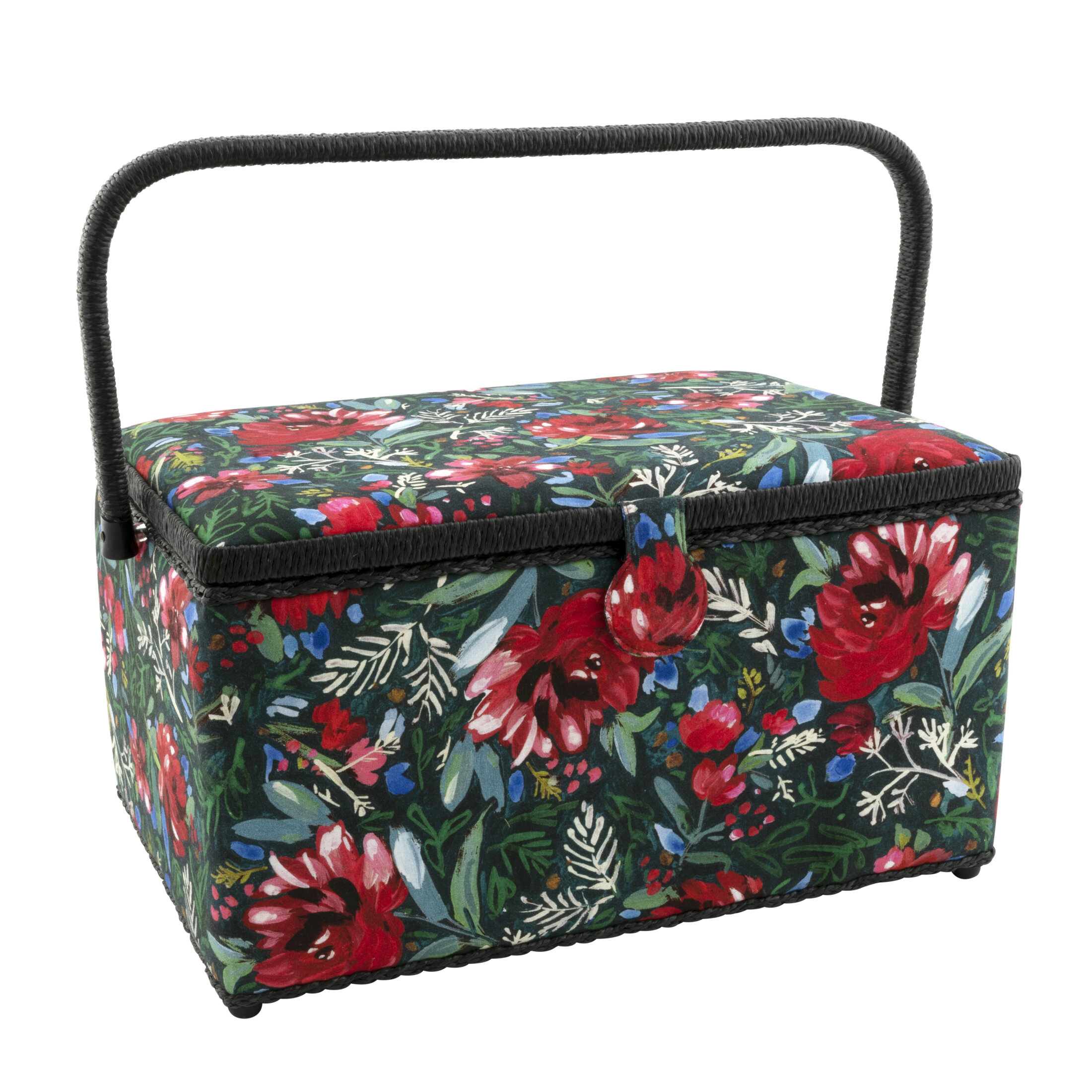 Dritz XL Sewing Basket, Green/Red Floral & Reviews | Wayfair