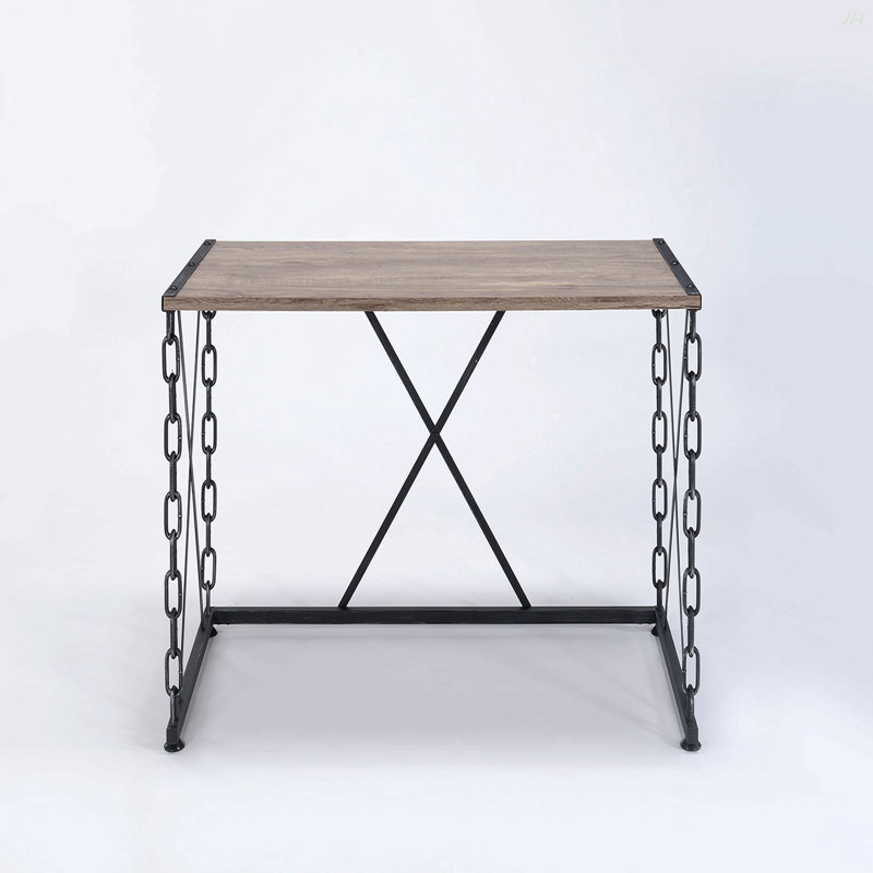 Jodie Rustic Oak & Antique Black Finish Writing Desk