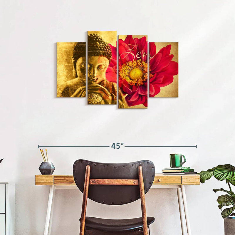 Reproduction sur toile Zen Buddha, H 36 po x l 22 po x P 1 po