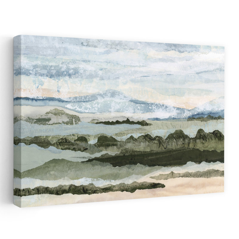 Contemporary Art Abstract Modern Landscape Mountain Wall Art by Lara Eckerman - Wrapped Canvas Print, 40.64 cm H x 60.96 cm W