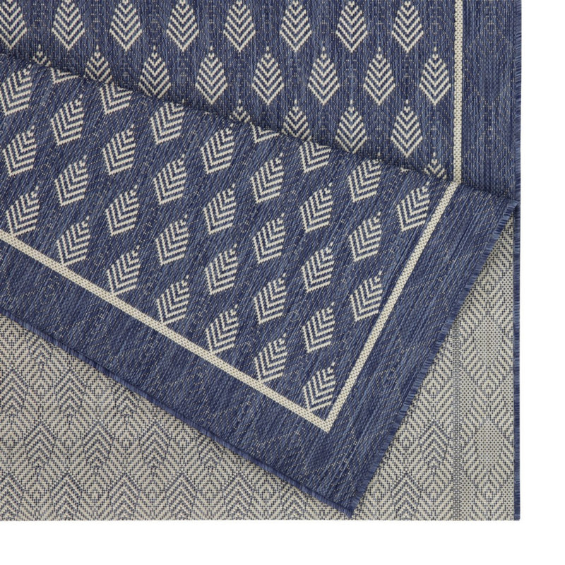 Sunshine GC_HAR2007 Blue Indoor/Outdoor Area Rug, Rectangle 7'3" x 5'3"