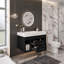 Meuble-lavabo suspendu moderne de 76 cm (29,9 pouces), comptoir en pierre frittée avec lavabo encastré en céramique, idéal pour les petites salles de bain et les appartements