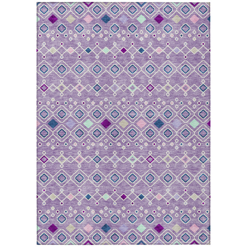 Aleighna Area Rug with Non-Slip Backing, Rectangle 3' x 5'