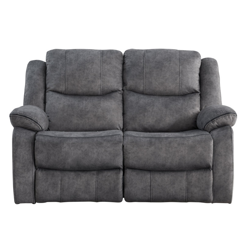 Canapé et chaise modulaire en lin de 61,5 po de largeur Natalia, Gris foncé
