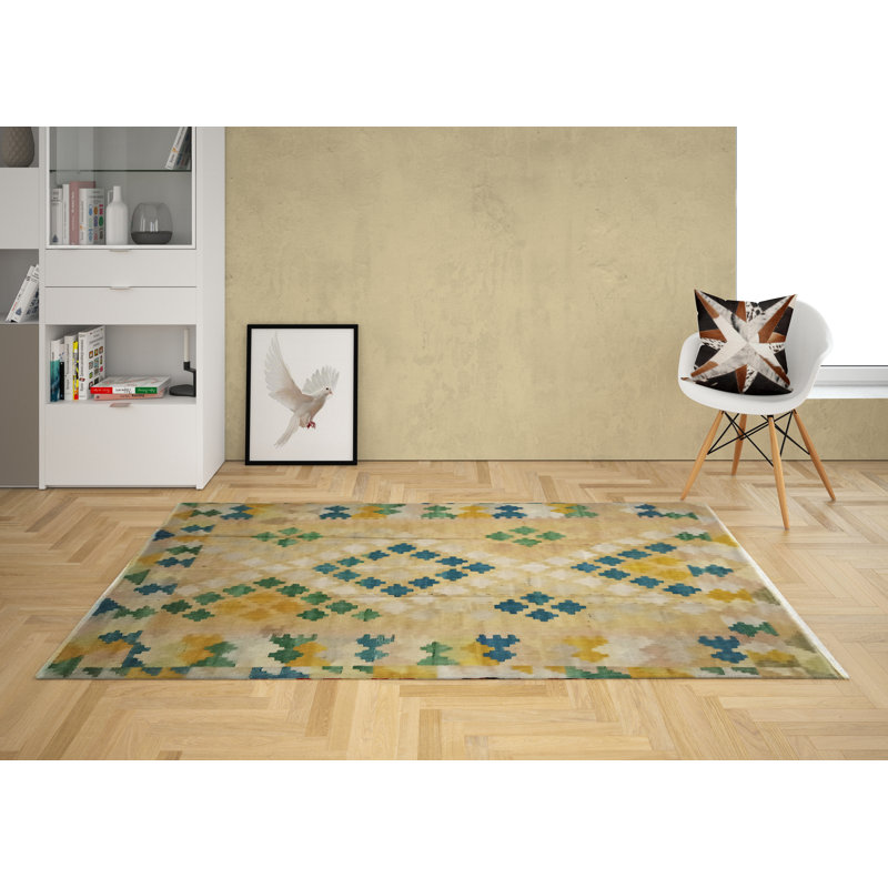 Highsmith Geometric Hand Woven Area Rug, Rectangle 190cm x 250 cm