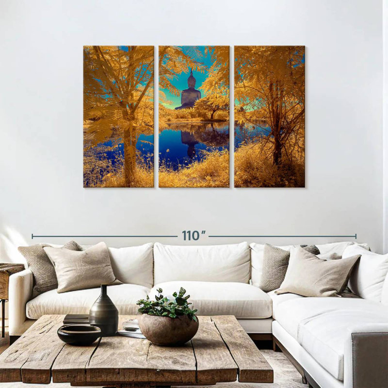 Adella Buddha Statue Reflection, 48" H x 74" W