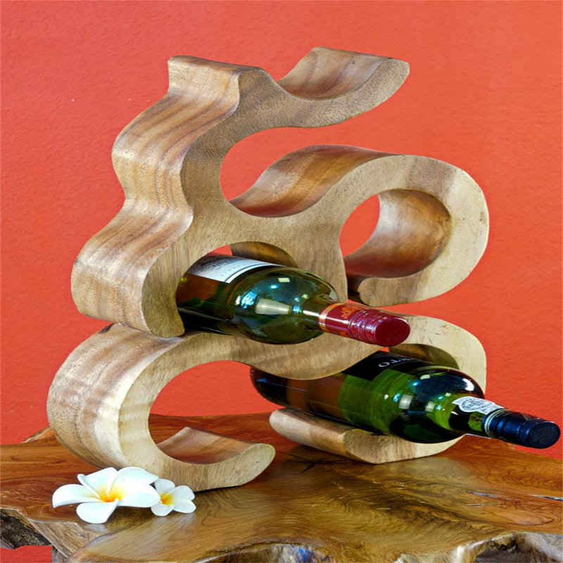 Desin Floor Wine Bottle Rack Brown