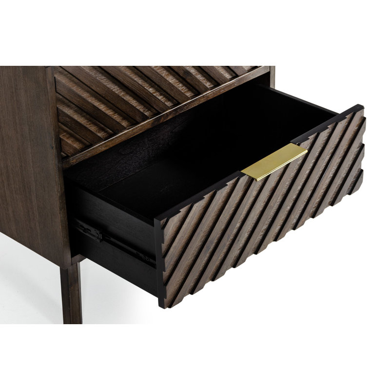 Lubertha Solid Wood Nightstand