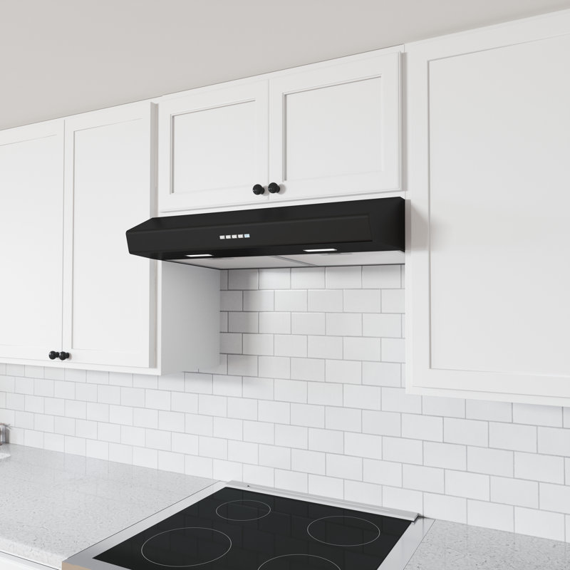 Zephyr Breeze II 36 in. 400 CFM Under Cabinet Range Hood with LED Lights, Black