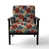 Mosaïque florale zen rouge et bleue